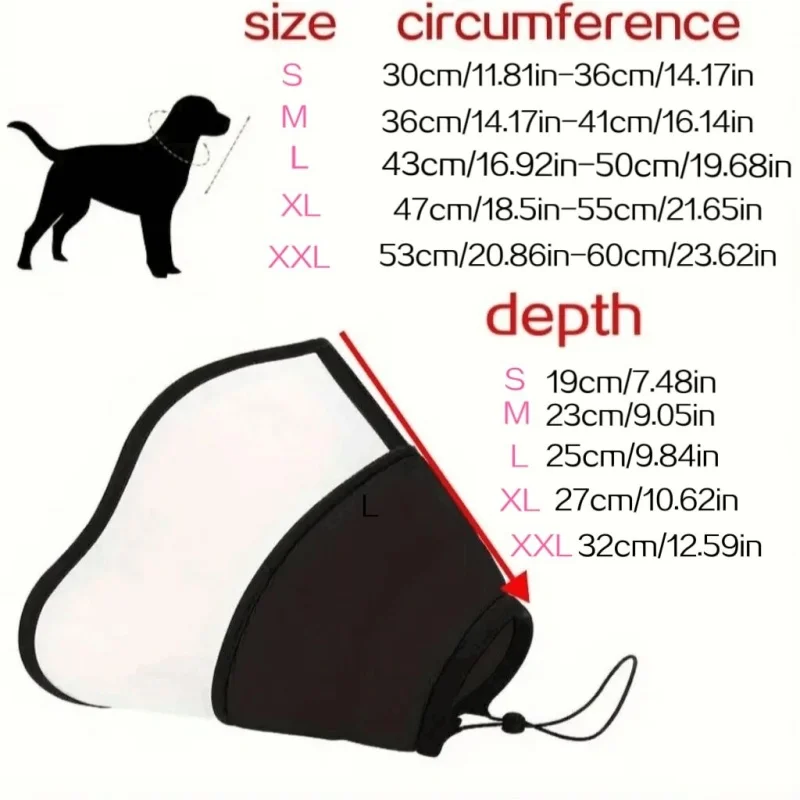 مستلزمات الحيوانات الأليفة للقطط والكلاب، طوق إليزابيث العالمي