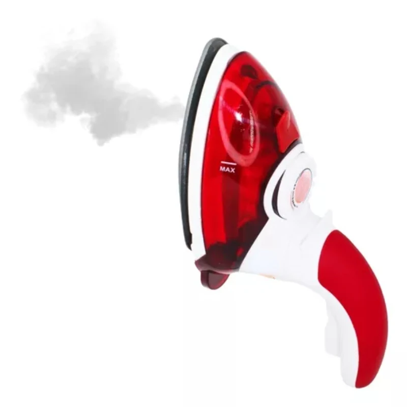 Mini Iron Red Bivolt 3in1 Steamer For Ironing - Compact Portable Travel Iron