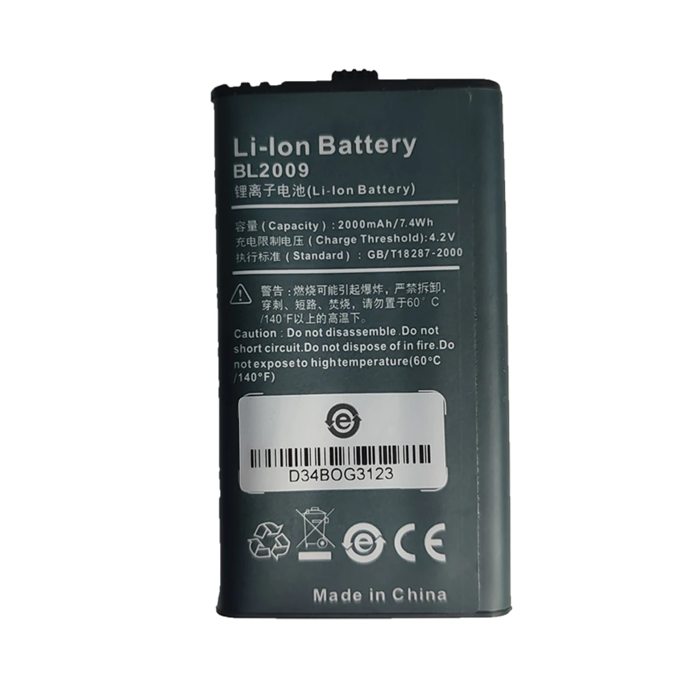 BL2009 Walkie Talkie Battery Rechargeable Li-Ion 4.2V 2000mAh for HYT Hytera TD350 TD360 PD375 Two Way Radio Replacement Battery