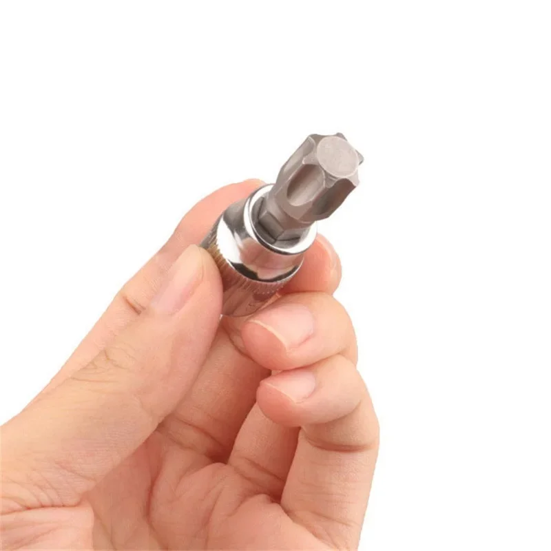 8 قطعة 1/4 "3/8" 1/2 "12 نقطة ملم الثلاثي مربع سبلاين بت مجموعة مقابس M4-M16 مع قوس ل عزم الدوران المفك اسئلة مفتاح بانة