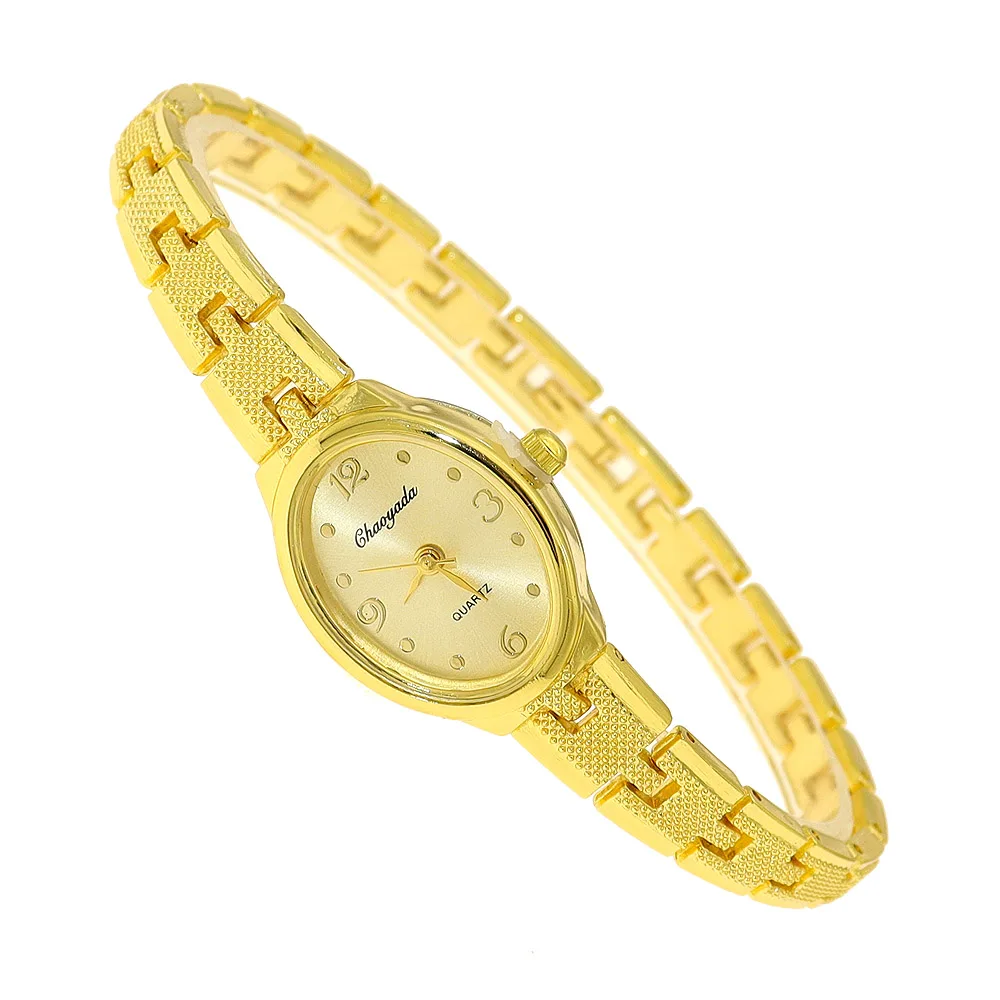 1pc New Fashionable Women's Watch With Gold Bracelet, Vintage & Luxury Style, Elegant & Versatile Quartz Watch Ladies Watch