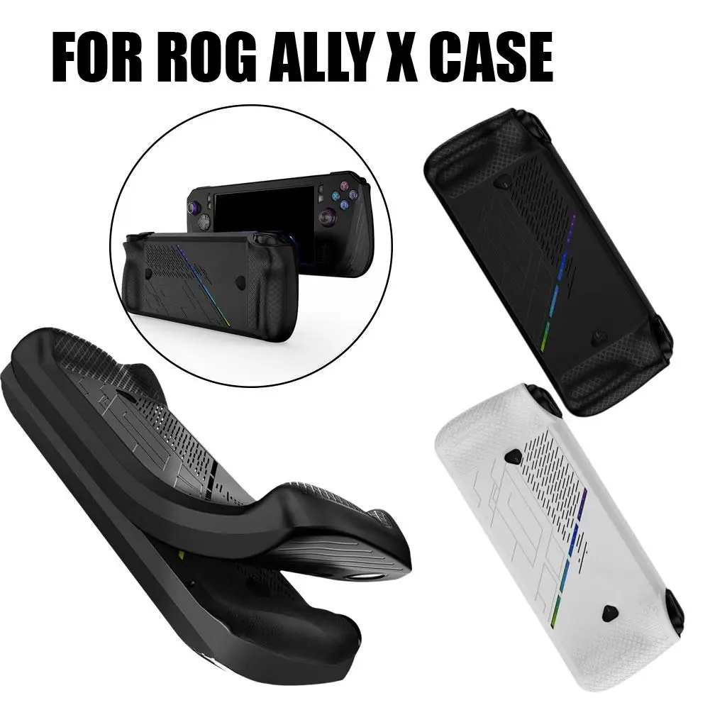 Silicone Protective Cover for ASUS ROG Ally X Handheld Game Console Non-slip Shockproof Protector Skin Sleeve Game Accessories ﻿