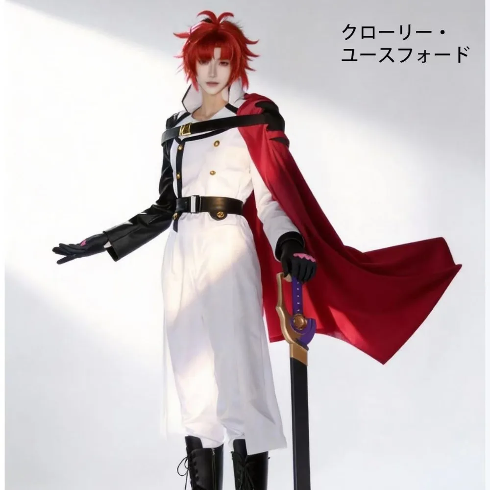Seraph of the End Crowley Cosplay-Kostüm – dunkle Vampiruniform, 2D-Anime-Outfit