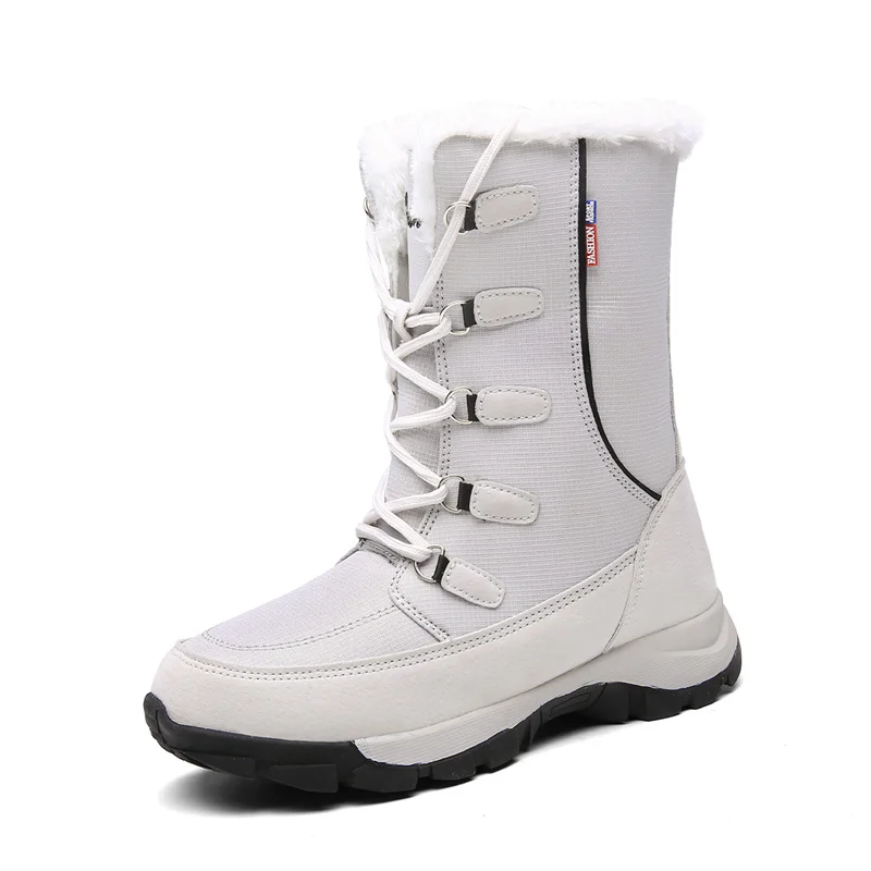 

Women's winter fleece warm non-slip mid-calf snow boots non-slip plush comfortable cotton boots fashion shoes35-42