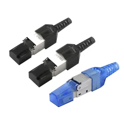 YXY RJ45 CAT6/Cat6A/CAT7 Connector Tool-Free Toolless RJ45 Termination Plug Reusable Shielded for Ethernet Cables 10Gbps