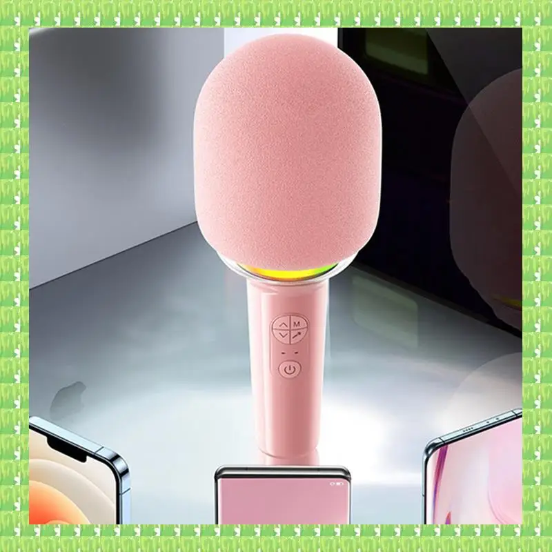 

L8 LED Light Integrated Wireless Microphone Bluetooth Family K Song Treasure Intelligent Noise Reduction Speaker