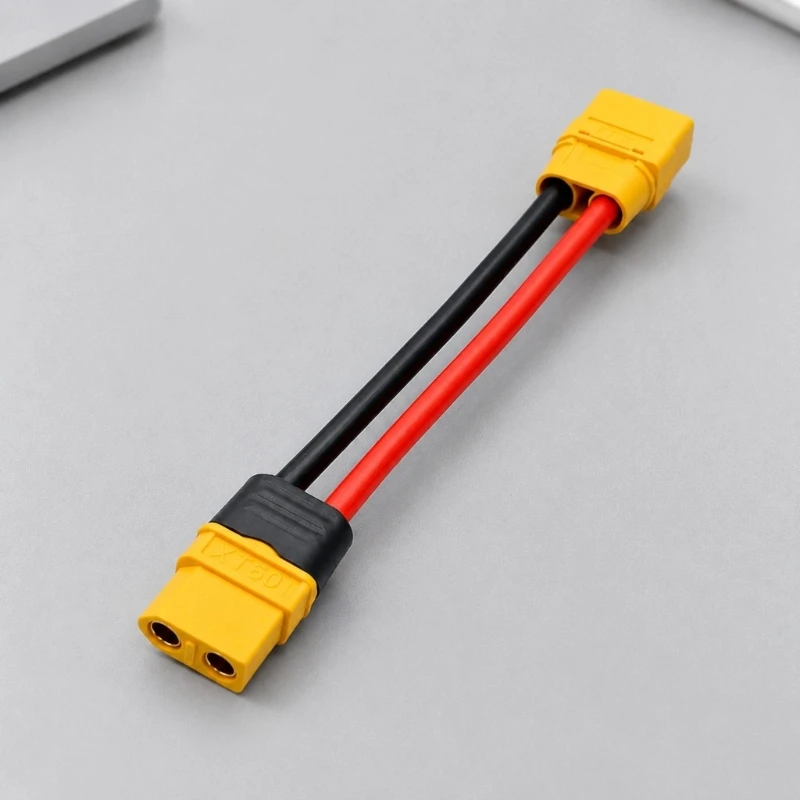 XT 60 XT90 Power Coupling Cable with Red and Black Wire and a Reinforced Molded for Bridging Two Equipment Ends