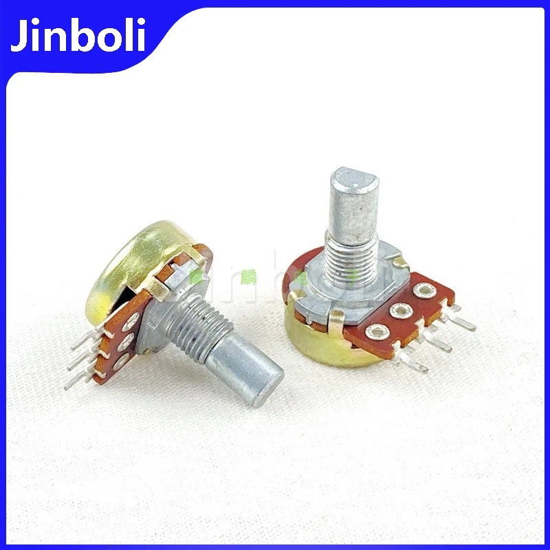 1PCS A1M 16 Type 3Pins Single Speaker Amplifier Audio Volume Potentiometer 15MM Half D-shaped Shaft