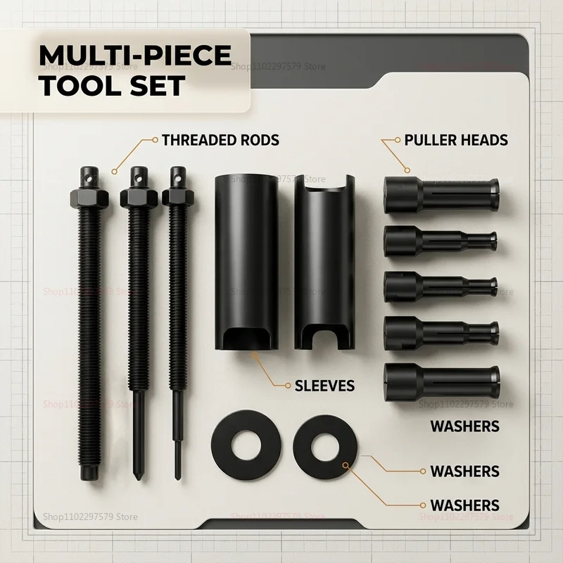9-23mm Motorcycle Bearing Puller Set Bicycle Inner Bearing Extractor Tool for Wheel Gear Removal Repair Garage Workshop Fits