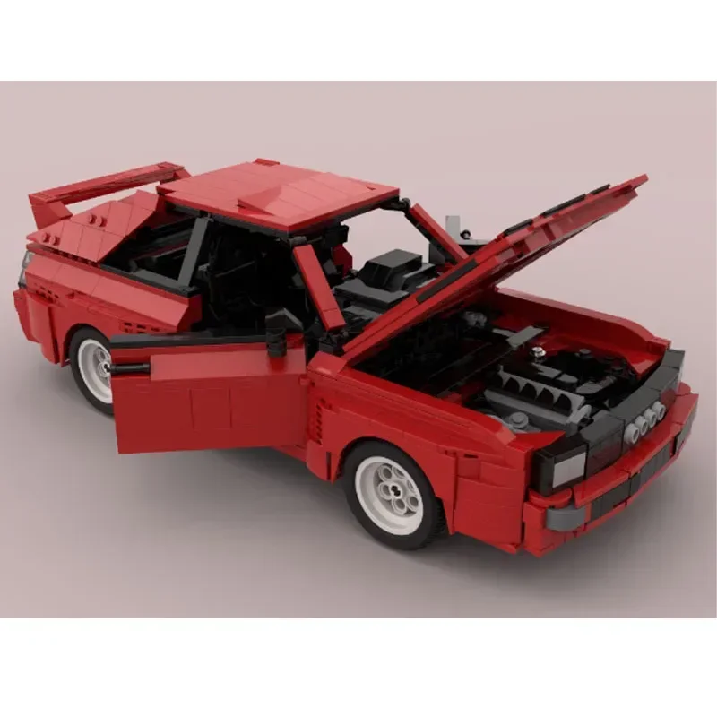 MOC- 138945   Conjunto de supercar clássico vermelho, modelo de bloco de construção de emenda • 1423 peças, blocos de construção, brinquedo de natal para crianças, presente