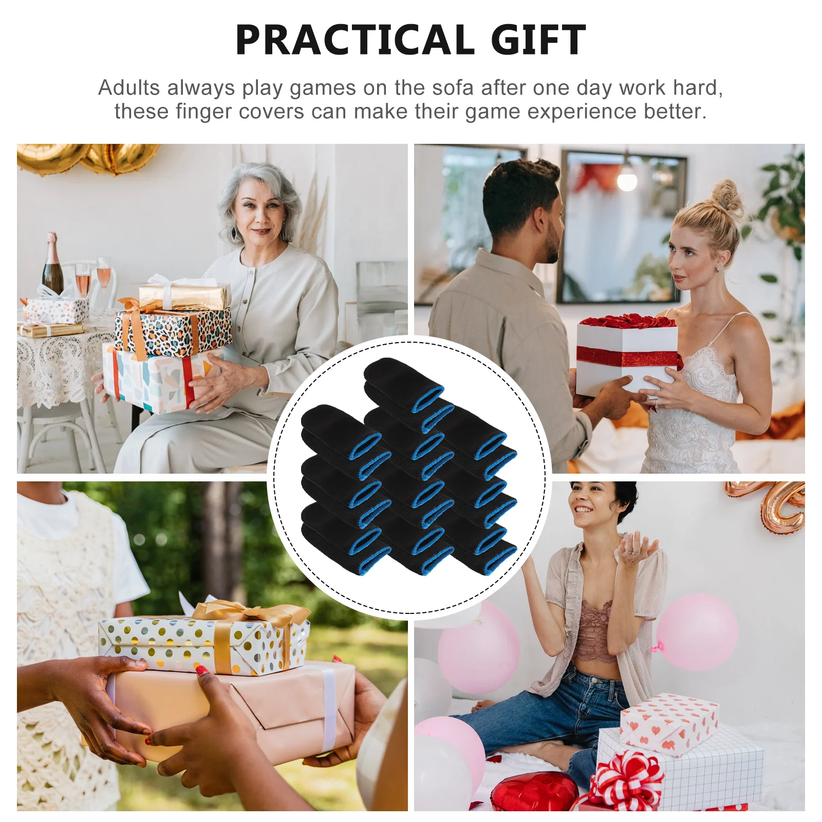 

10 Pairs Finger Sleeves for Gaming Mobile Cover Phone Game Thumb Protective Gamer Covers Touchscreens