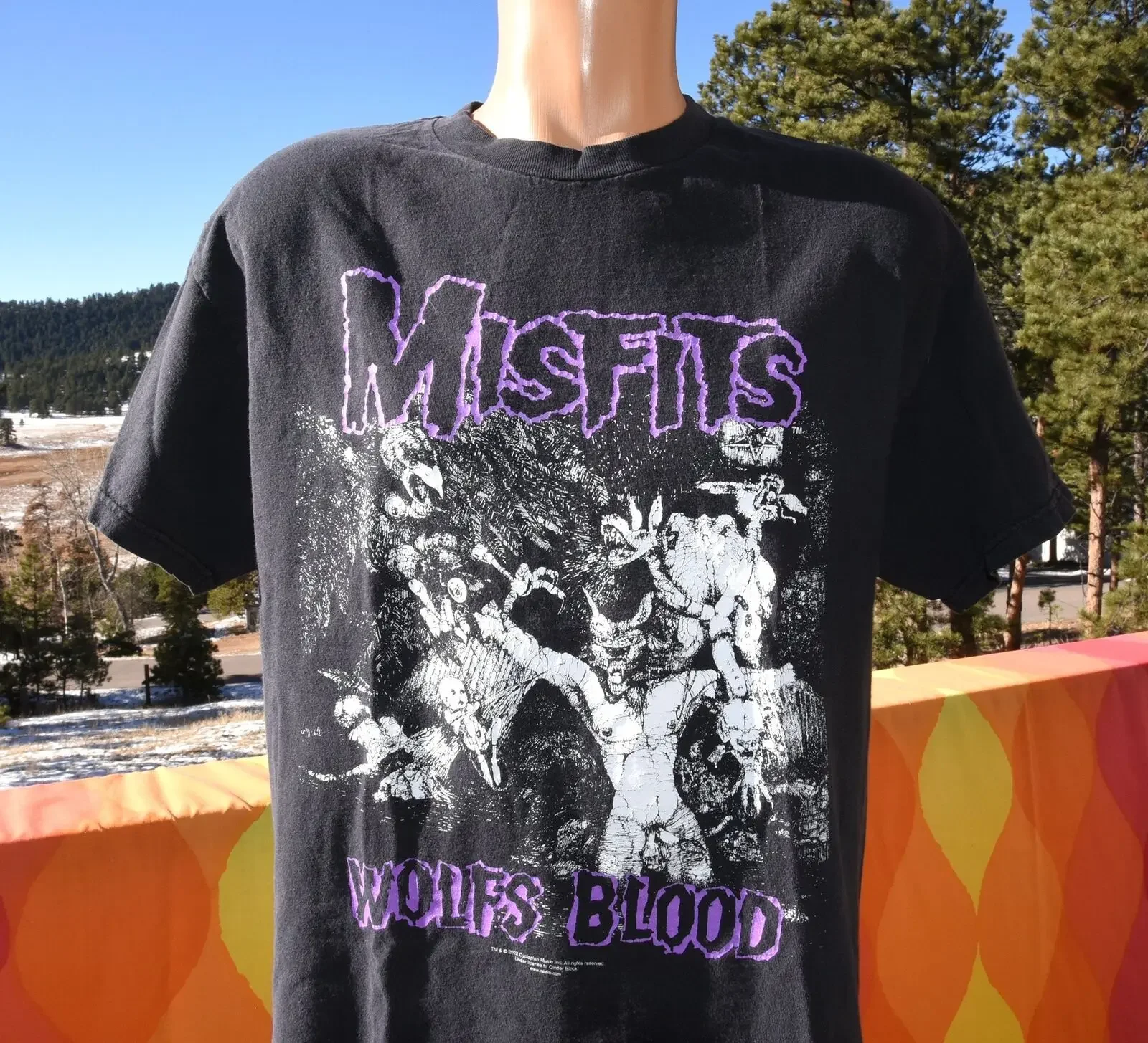 Vtg 00s misfits wolfs blut punk tour schwarz t-shirt unisex S-5XL vm3729