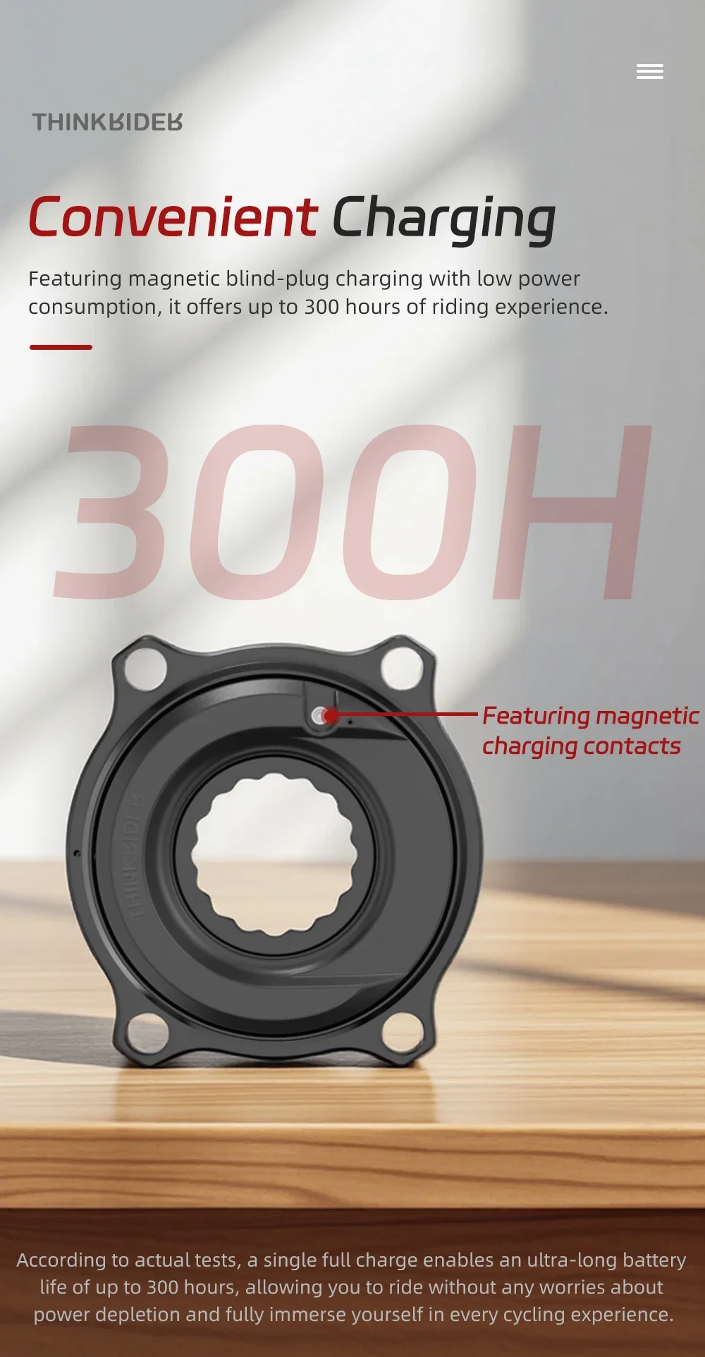 ThinkRider PP5 Spider Leistungsanzeige, 110BCD, 4-Bolzen-Achse, hohe Präzision und geringes Gewicht, für Shimano-Rennräder. – Detail 5