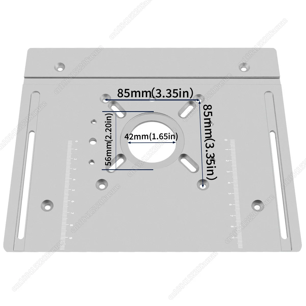 Aluminum Router Table Insert Plate W/ Miter Gauge for Woodworking Benches Table Saw Multifunctional Trimmer Engraving Machine