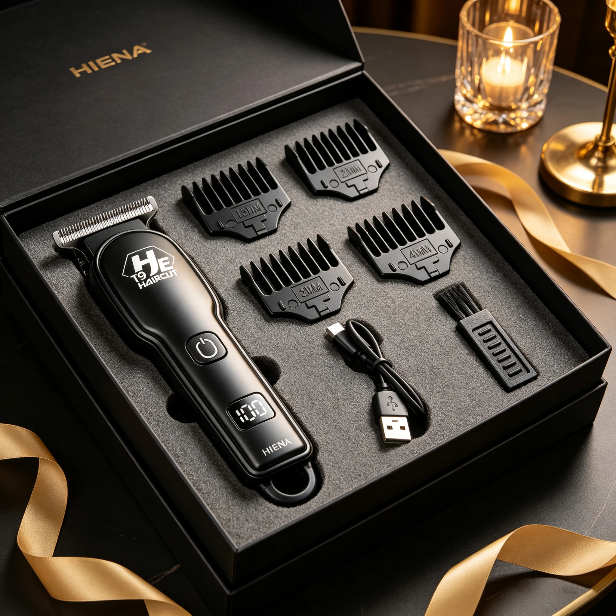 Professional Hair Clipper For Barber Salon Led Digital Display Man Hair Trimmer Usb Fast Charging