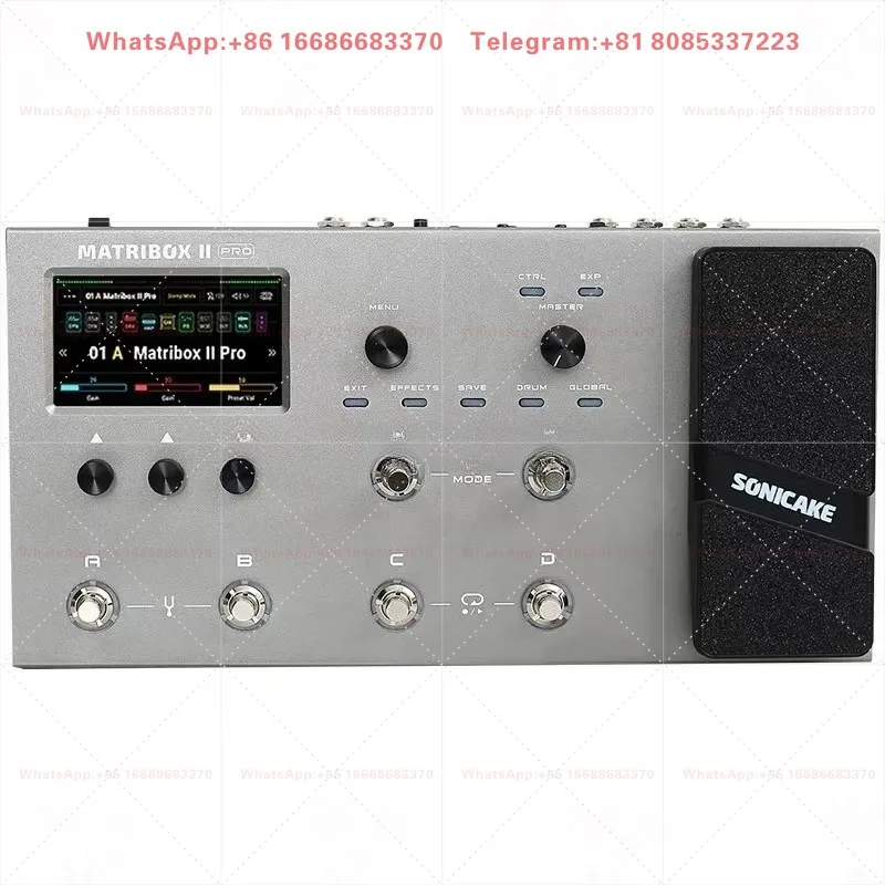 Sonicake Matribox II Pro Electric Guitar Backing Sound Card Comprehensive Effector with Internal Recording for Bass Drum Players