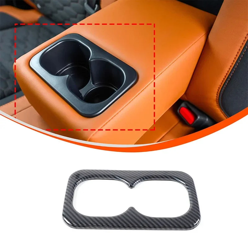 For Mitsubishi L200 2024 ABS Car Rear Water Cup Holder Frame Panel Decal Cover Trim Interior Accessories