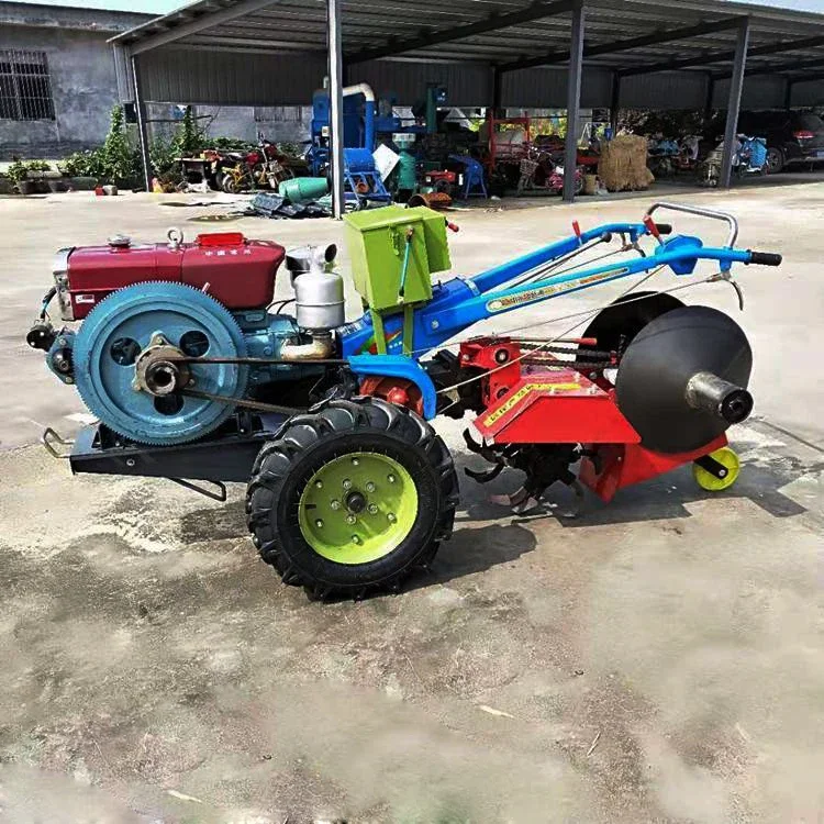 High Efficiency Farm Small Hand-walking-tractor-prices  Engine 15hp 18hp 20hp Two Wheel Hand Driven Tractor