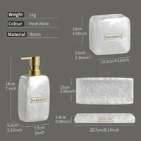 Pearly Transparent Bathroom Accessories Set 6