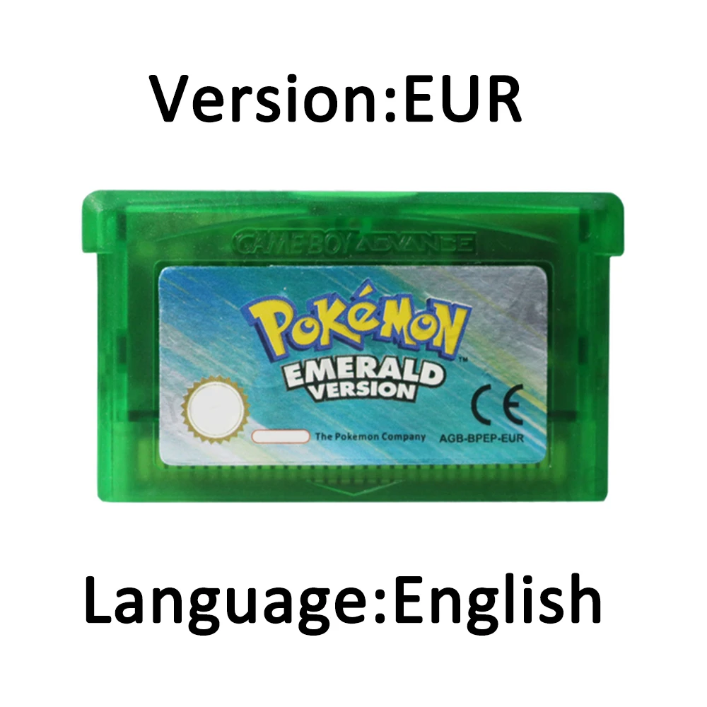 GBA Game Pokemon Series 32 Bit Video Game Cartridge Console Card Pokemon Emerald Ruby FireRed LeafGreen Sapphire Multi-language