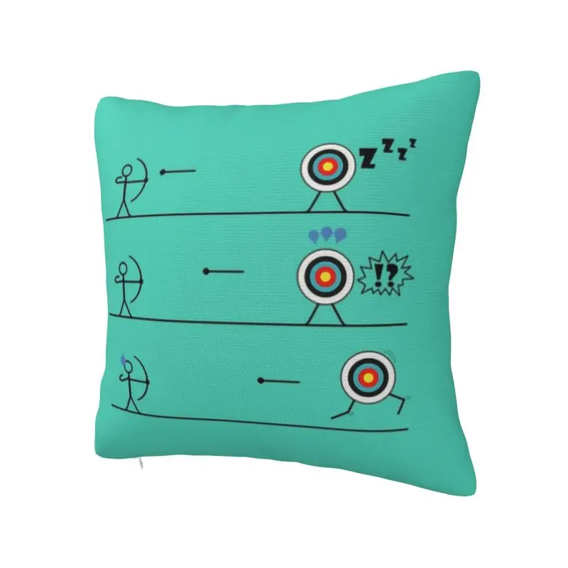 Running Archery Target Pillow Case 40x40cm Decor Home Archer Bow Hunting Luxury Cushion Cover Square Pillowcase
