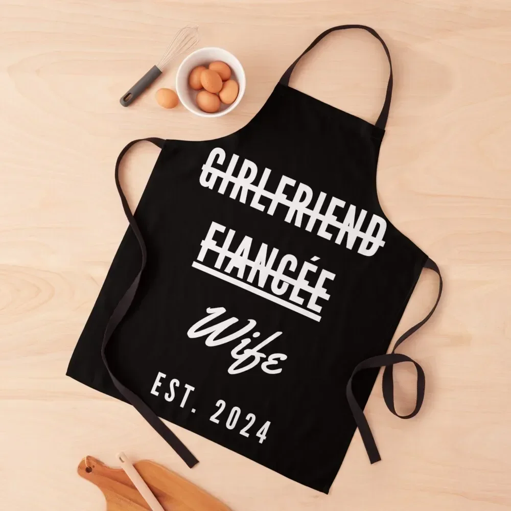 

Wife est. 2024 Apron Dress Household Items Kitchen chef costume Kitchens Accessories Apron