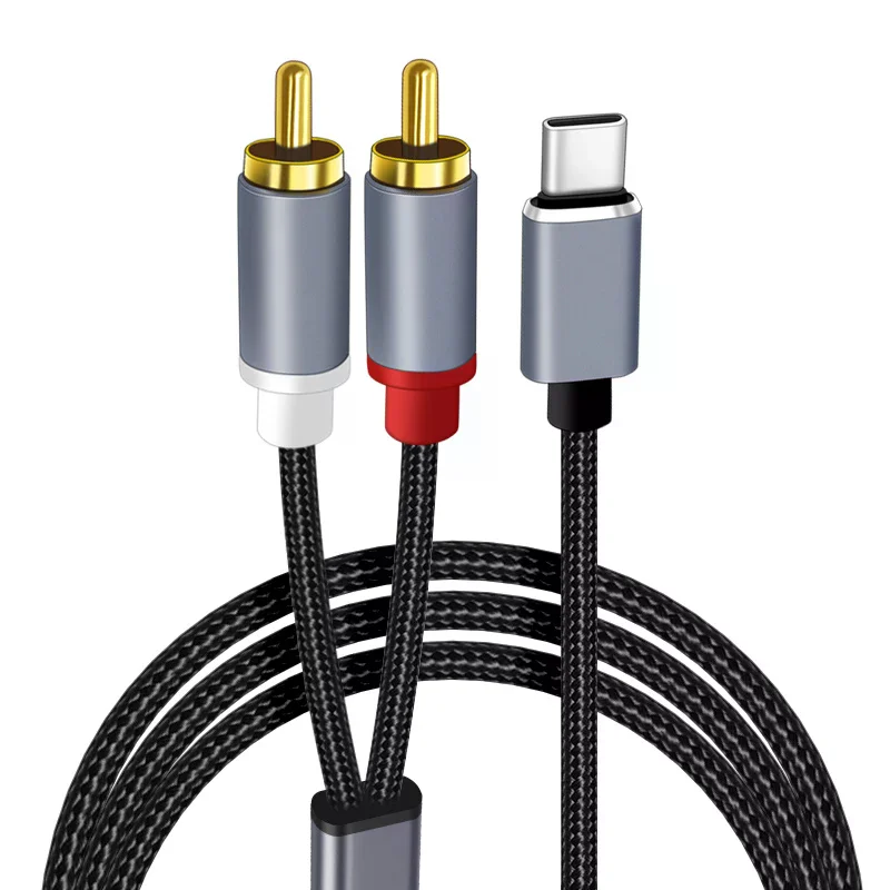 Picture 6: Type C To  Audio Cable 2  Aux Cord Converter USB C Audio Line For Mobile Phone Speaker Amplifier Audio Power
