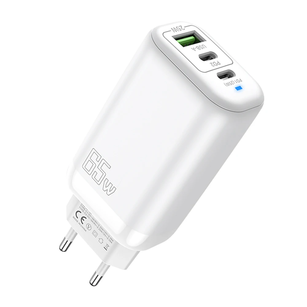 الاتحاد الأوروبي الولايات المتحدة المملكة المتحدة التوصيل 65 واط شاحن سريع PD 25 واط USB C شاحن 3 منافذ نوع C شحن سريع محول الهاتف آيفون سامسونج Xiaomi Oneplus