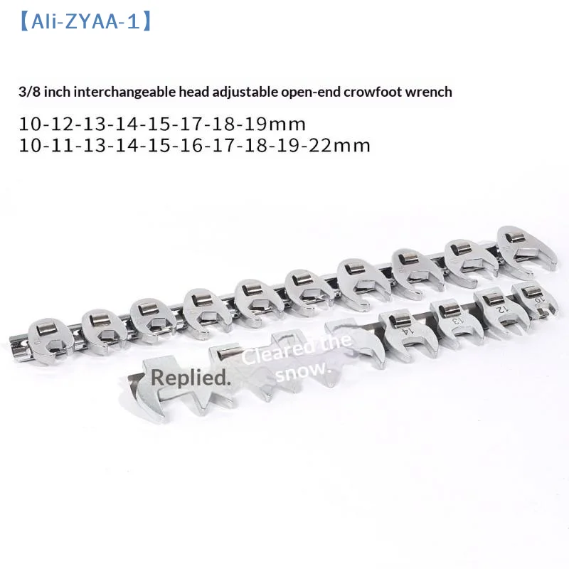【ZYAA-1】9/11 Pcs Flare Nut Wrench Set Crowfoot Wrench Set With Storage Rack Horn Dual Purpose Wrenches Tool Kit For 3/8