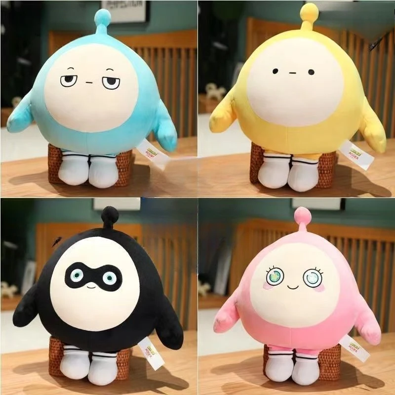 

35 см Eggy Party Популярные куклы Желтый Розовый Черный Kawaii Плюшевая игрушка Подушка Лидер продаж Изысканная тряпичная кукла Детский подарок Плюшевые игрушки