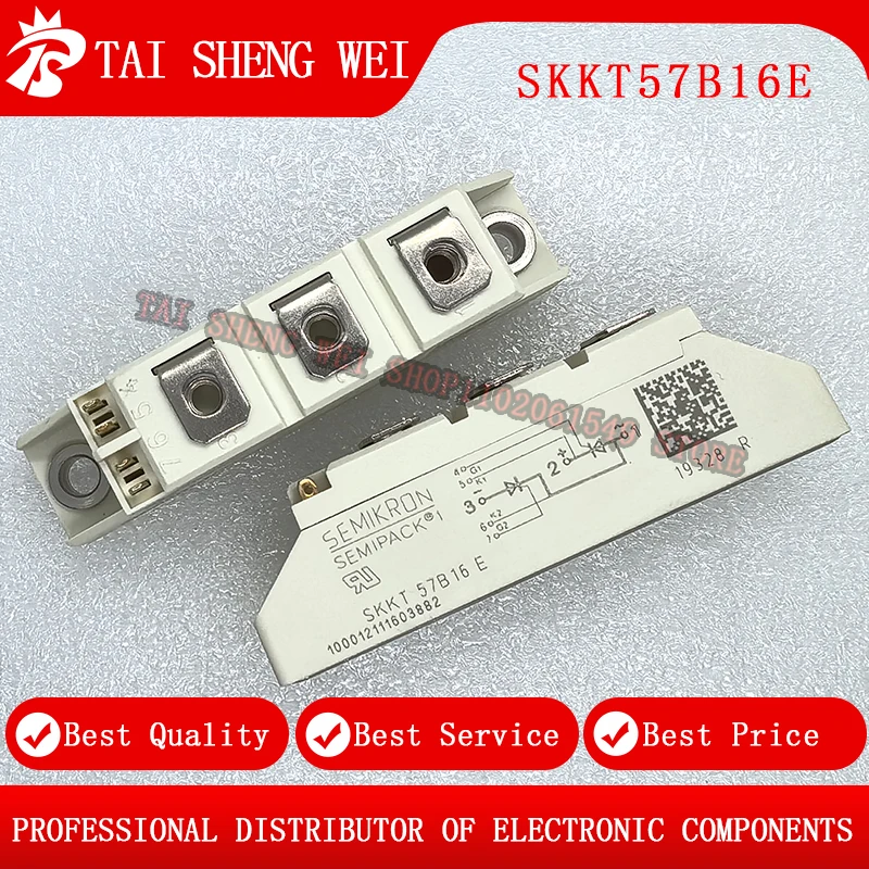 

New thyristor modules SKKT57B16E high-power voltage regulators, thyristors, SKKT57B 16E IGBT modules