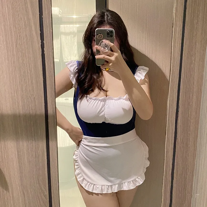 

Размера плюс, сексуальные маскарадные костюмы для горничной, Лолита, Babydoll, для взрослых, эротические ролевые игры, женские сексуальные маскарадные каваи белье