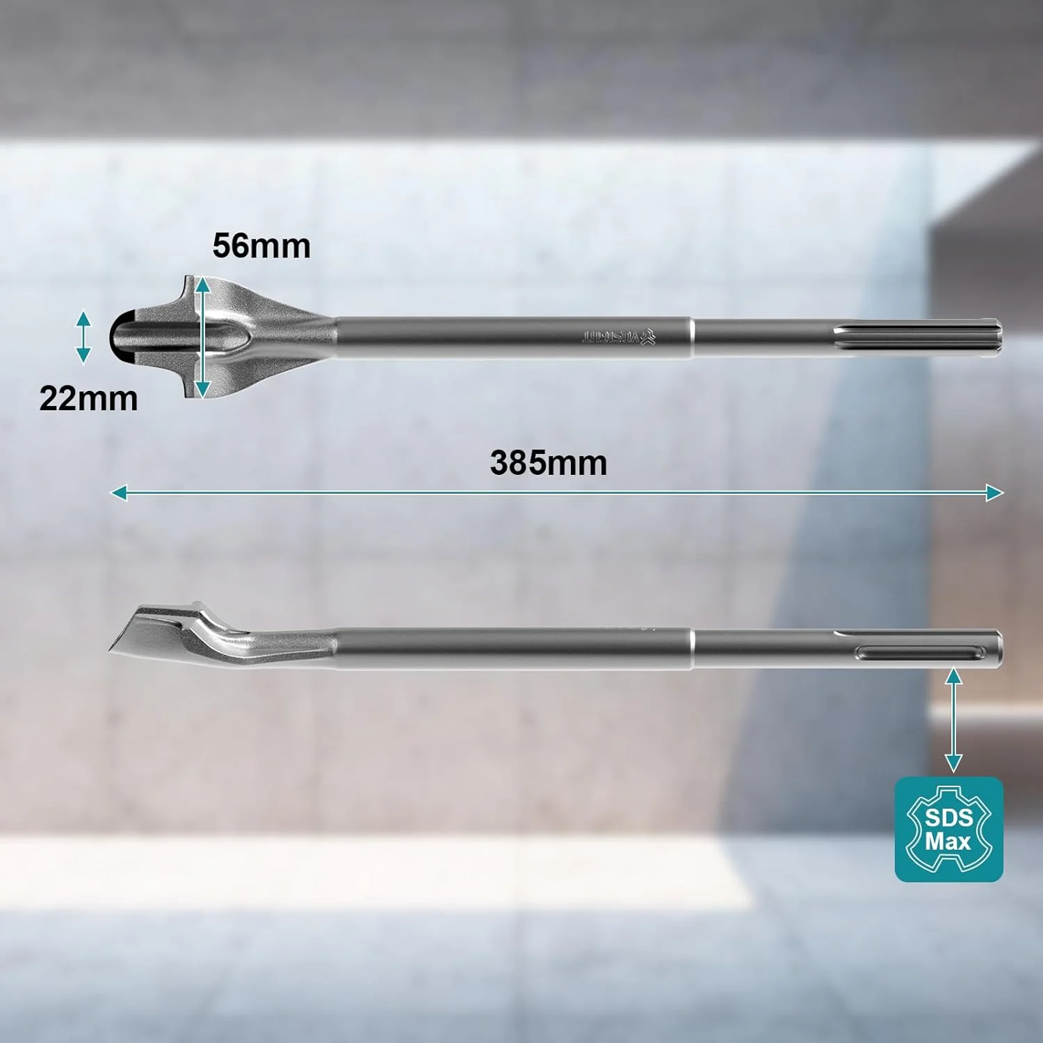 SDS Max Double Wing Butterfly Chisel Electric Hammer Gouge Bit for Concrete Grooving Pipe Slotting Demolition Tool