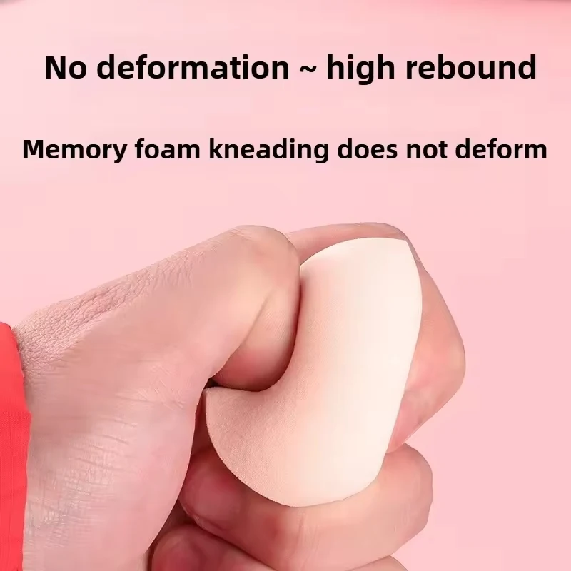 4 stuks meisje make-up spons poederdons droog nat gecombineerd beauty foundation gereedschap cosmetische bal poederdons schuine gesneden make-up spons