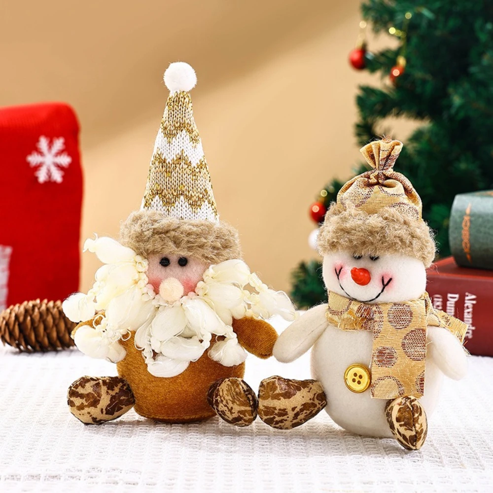 

Christmas Santa Claus Snowman Pendant Xmas Tree Hanging Ornament Navidad Home Shopping Mall Decoration for 2026 New Year Gift
