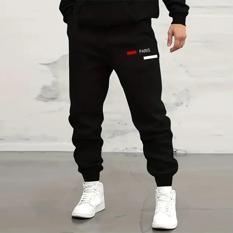 

New Men's Casual Pants Personalized Print Summer Slim Breathable Sweatpants Sports Jogging Retro Black Social Party Streetwear