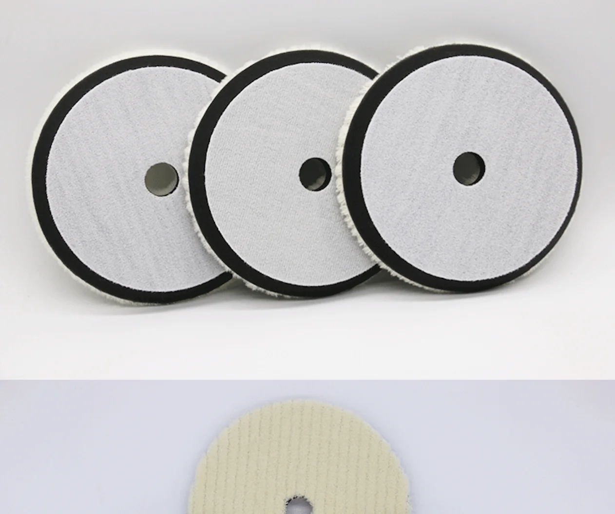 3-teiliges 5/6 Zoll Woll-Polierpads-Set, Woll-Schneid- und Polierpad-Kit für DA-Poliermaschine, fusselfreie Lackkorrekturpads – Detail 8