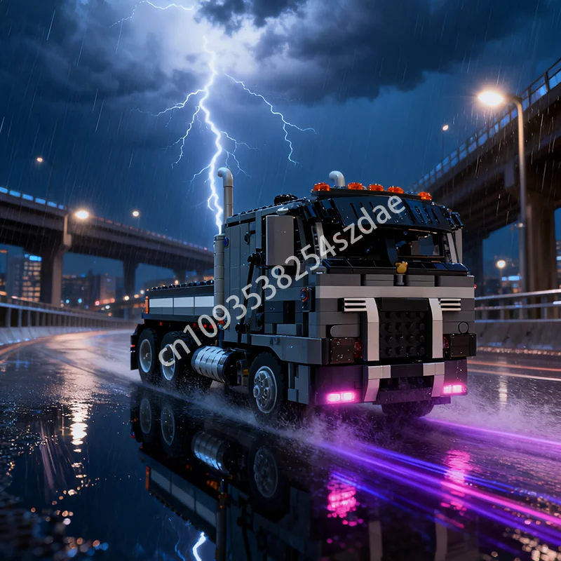 

1234pcs MOC Mack Sleeper Set Back Technical Model Building Blocks Construction Assemble DIY Brick Christmas Gifts Toys Kids