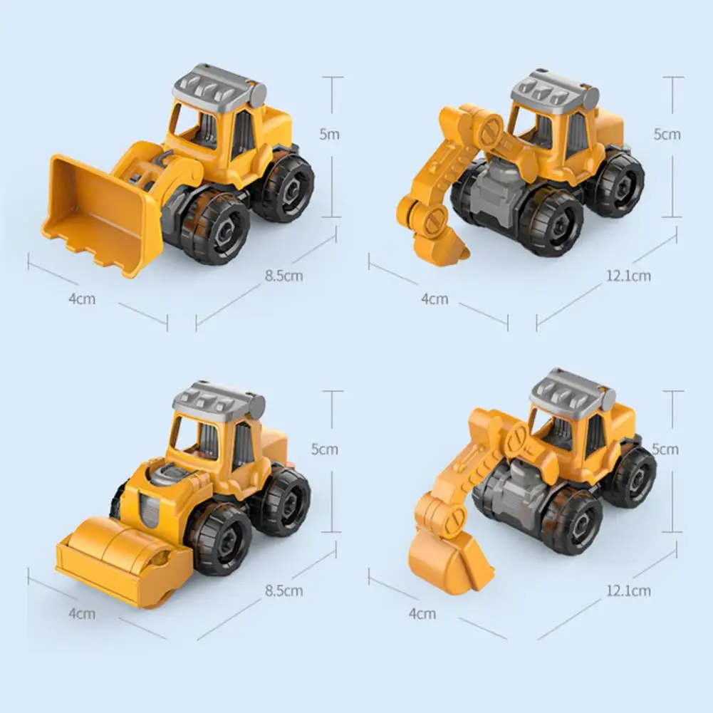 Mainan Truk Tahan Lama Mainan Kendaraan Rekayasa Halus Kit Kendaraan Rekayasa Rakitan Fleksibel Dapat Dilepas Sangat Rinci