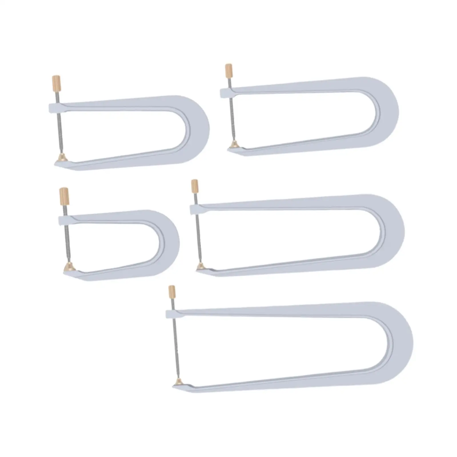 

5Pcs Instrument Beam Clamp Aluminum Violin Panel Back Plate Bracing Clip