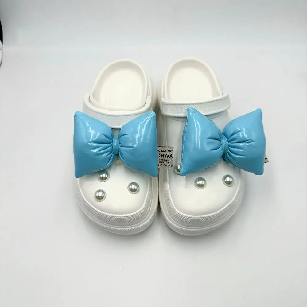Cute All-match Bow Shoes Charms DIY Detachable Shoes Chain Decor Candy Colors Shoes Decor Accessories Set For Shoes