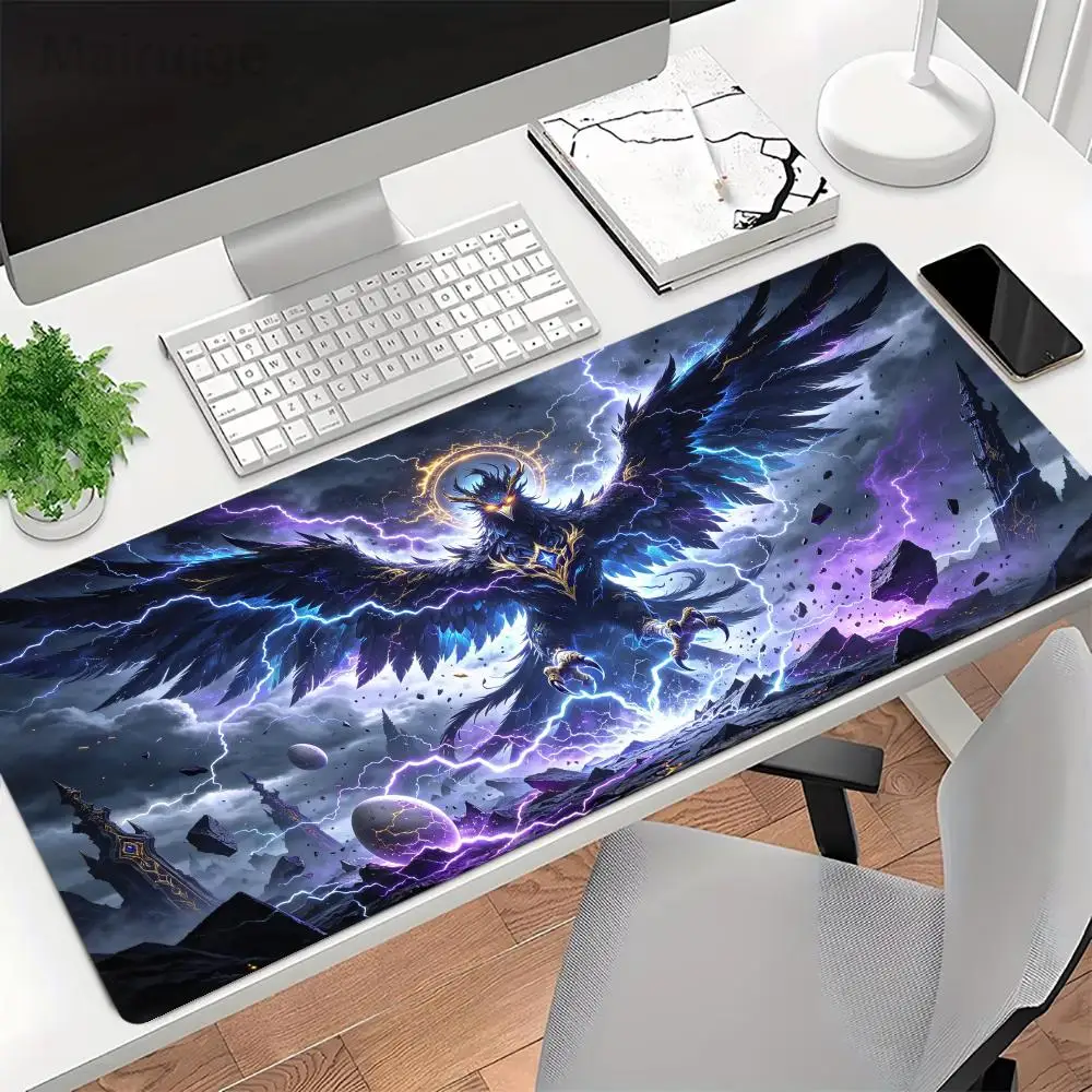 Winged Angel Thunder Play Mat Large Size Smooth Cloth Surface Non Slip Rubber Base For Student Home