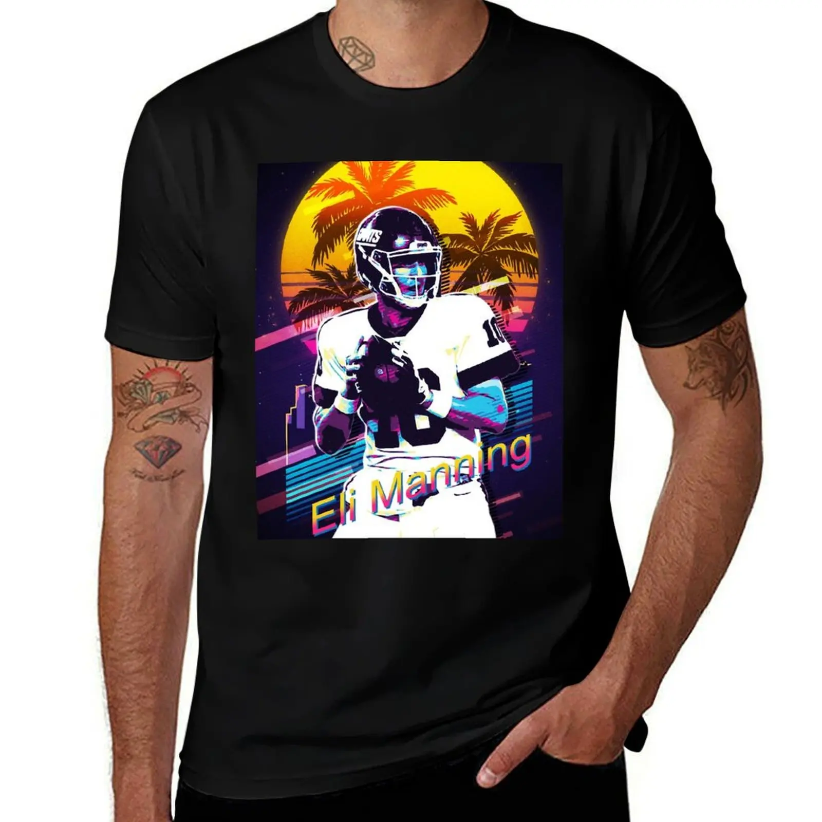 

t with T-Shirt prints cotton graphic shirts shirts Manning shirts 100% Eli man t t