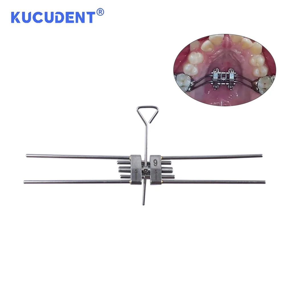 KUCUDENT Dental Palatal Expander Frame Type Orthodontic Implant Expansion Screw Rapid Swivel Keys Stainless Steel Dentistry Tool