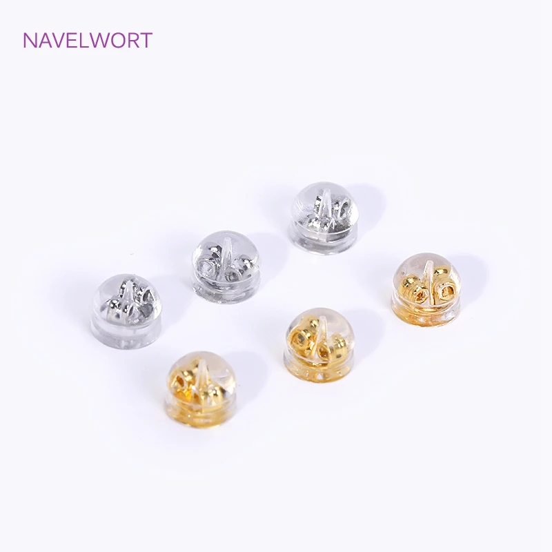 20/40/60Pcs Soft Silicone Rubber Earring Back Stoppers,Accessories For Earrings,Hamburger Ear Plugs DIY Jewelry Making Findings