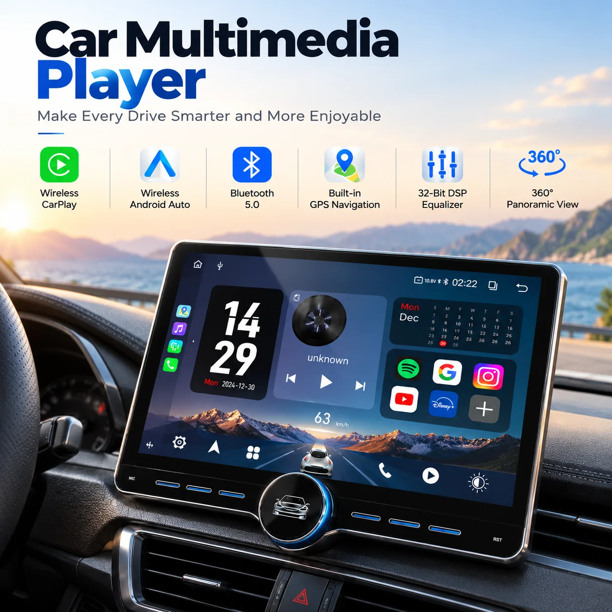 11.5 Inch Android 15 Car Radio For Renault Clio 2016-2018 Wireless CarPlay Android Auto GPS Navigation Touch Screen Multimedia