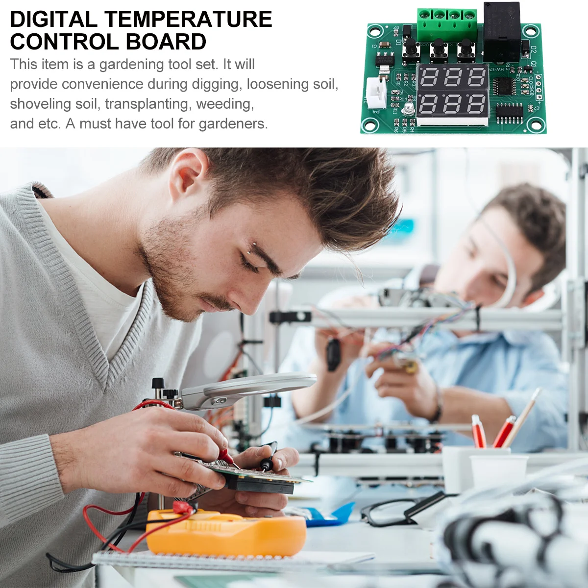 Módulo controlador de temperatura dc 12v placa termostato digital sensor controle preciso diferença de retorno de 0.1 graus