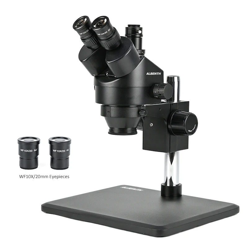 Albenth Trinocular Stereo Zoom Microscope 7X-45X For Mobile Phone Clock Repairing