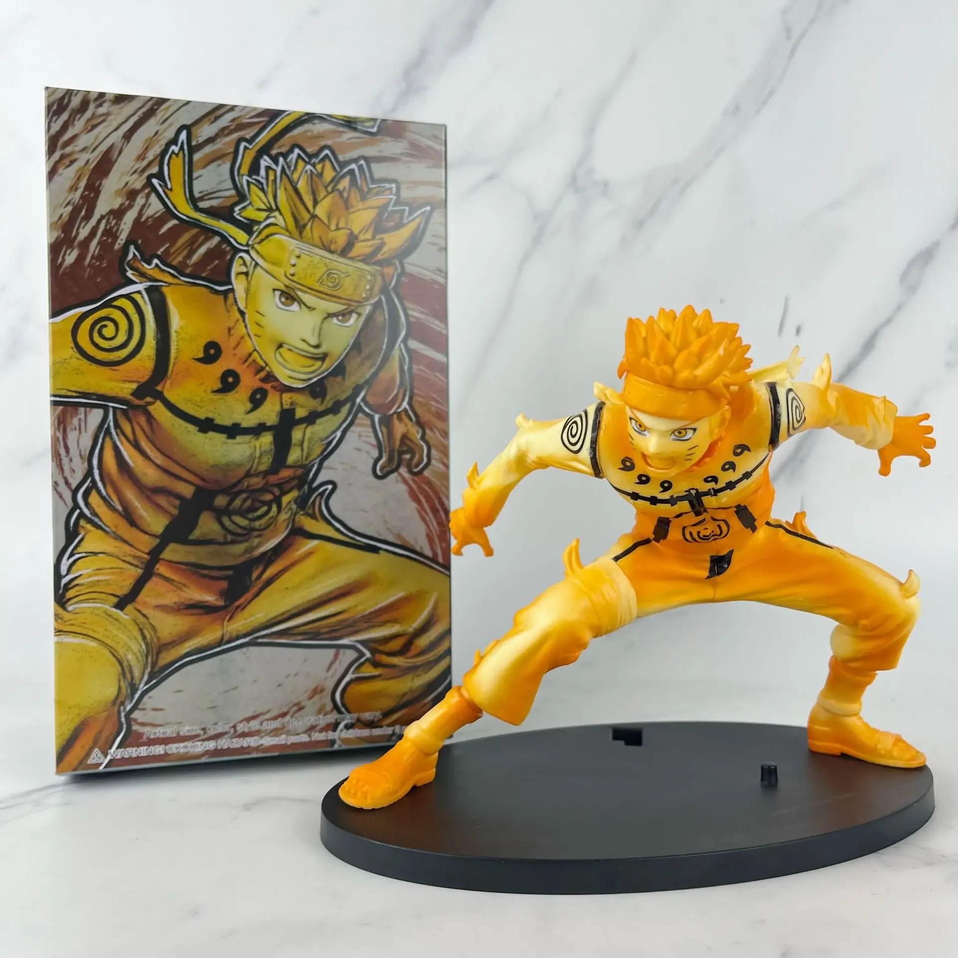Anime Famosa Scena di Battaglia Naruto Shippuden Uzumaki Naruto 3 Sei Percorsi Forma Modello di Battaglia Giocattolo Collezione Regalo Action Figure 15 CM
