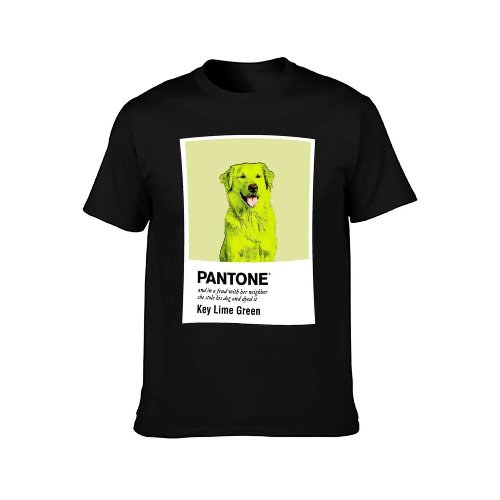 Key Lime Green Dog (softer variant) T-Shirt, Summer Casual Cotton Tee, Oversized Streetwear Tops, Vintage Graphic Print